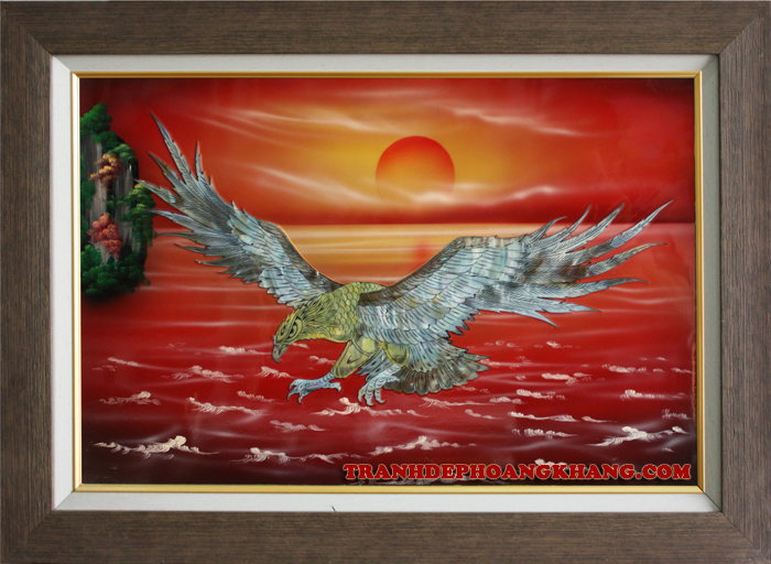 TRANH SƠN MÀI  ĐẠI CHIỂN HỒNG ĐỒ